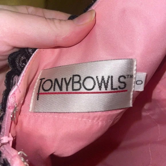 Tony Bowls Pink Tulle Beaded Lace Prom Dress Size 0 Sweet 16 & Special Occasion - Picture 5 of 7